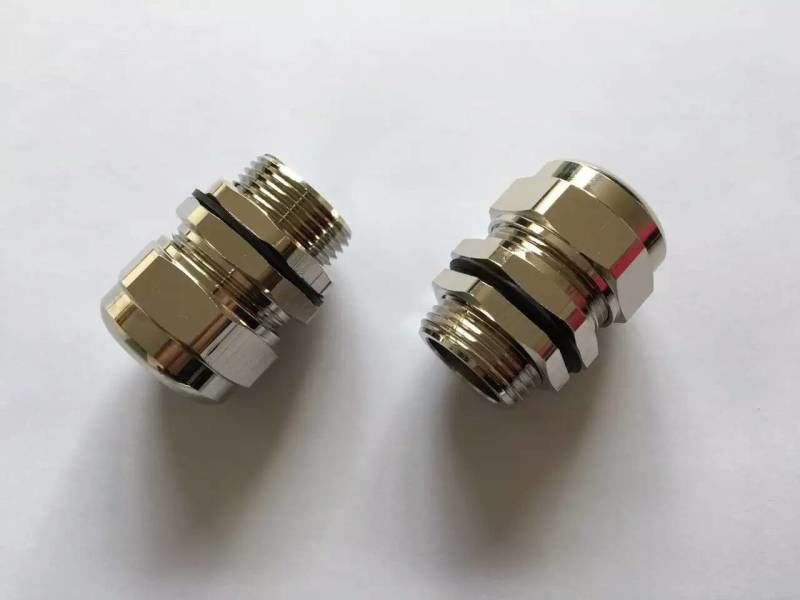 Eexd / Eexe Brass Explosion Proof Connectors For Cable Wiring Pipe Union
